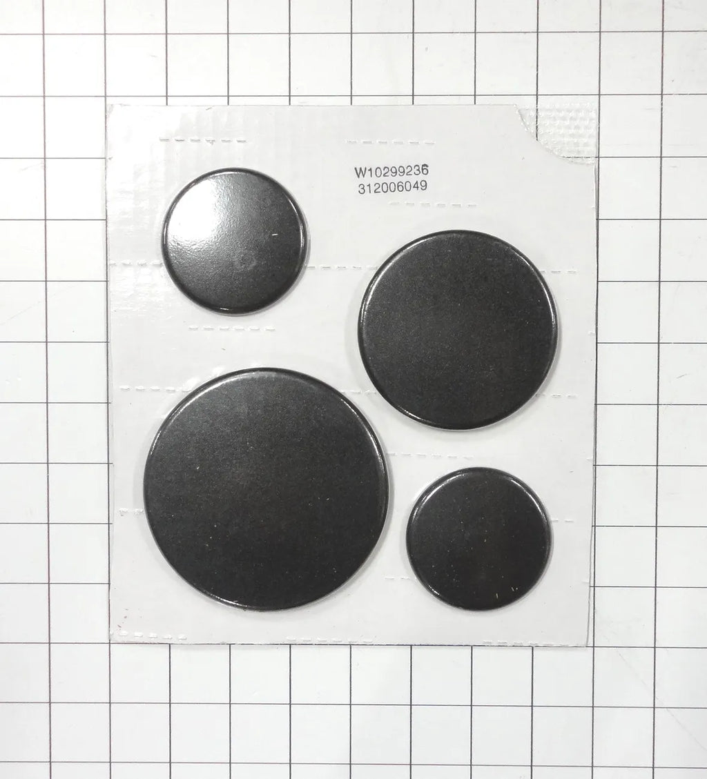 Whirlpool Range Surface Burner Cap Kit, Black WPW10299236