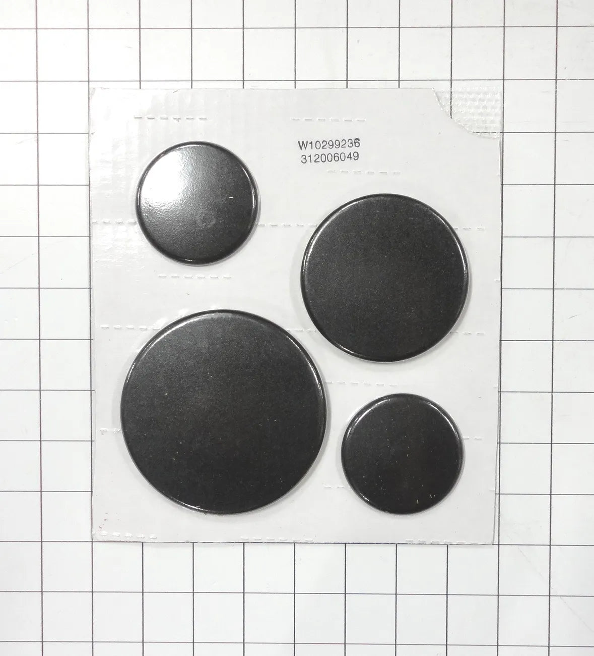 Whirlpool Range Surface Burner Cap Kit, Black WPW10299236