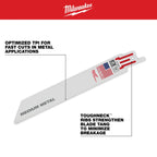 Milwaukee Sawzall 9" 18 TPI Reciprocating Saw Blade 48-01-7188
