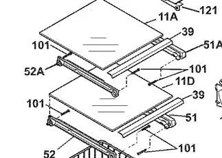 Frigidaire Refrigerator Freezer Lower Glass Shelf 240350605