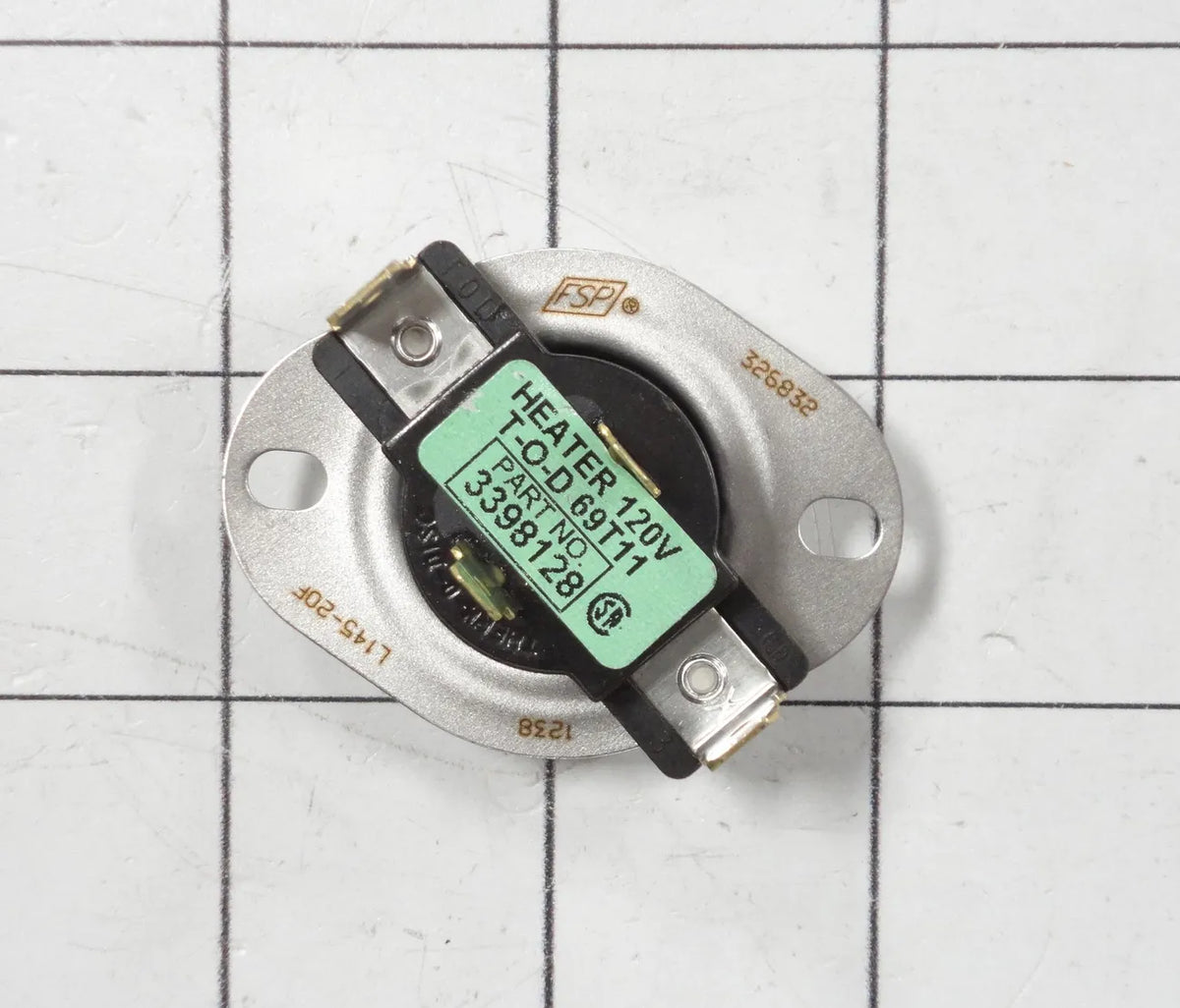 Whirlpool Dryer Cycling Thermostat 145F WP3398128
