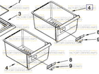 Whirlpool Refrigerator Crisper Storage Drawer WP2256704