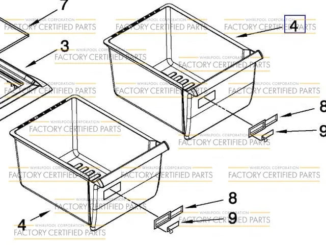 Whirlpool Refrigerator Crisper Storage Drawer WP2256704