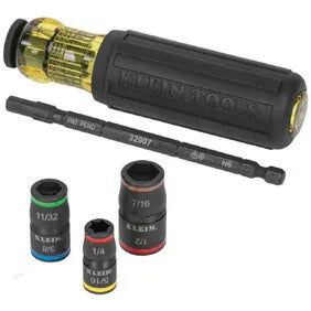 Klein Tools 7-in-1 Impact Flip Socket Set With Handle 32900