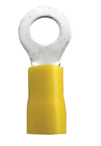 Supco Insulated Ring Terminal 12-10 AWG 1/4 In Stud 15 Pack T1038