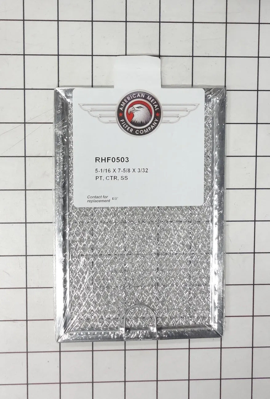 American Metal Filters Microwave Aluminum Grease Filter 5 x 7-5/8 RHF0503