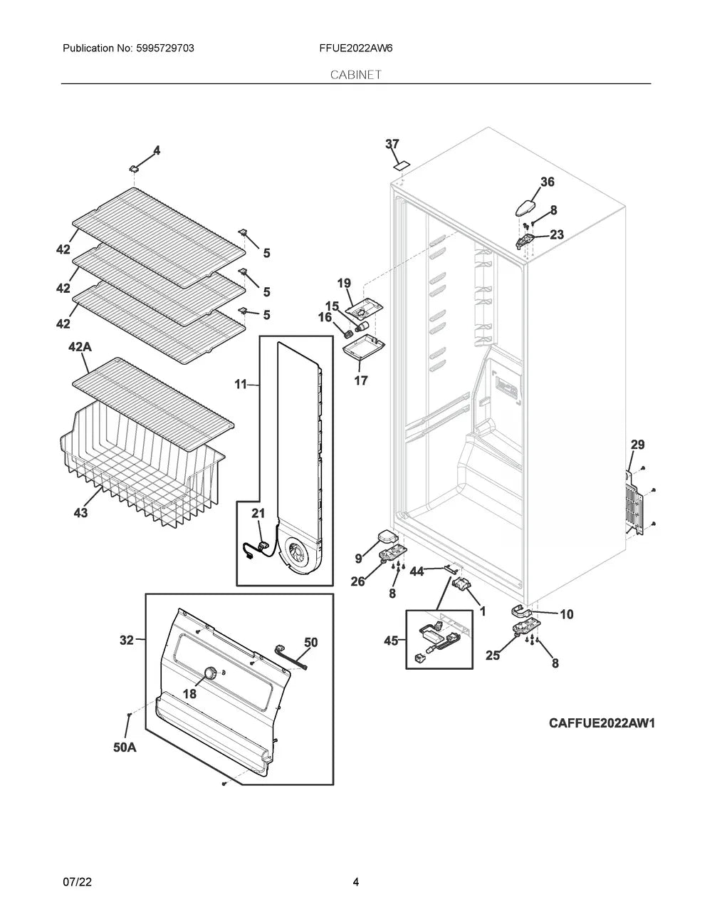 Frigidaire Freezer Sliding Wire Shelf 5304537120