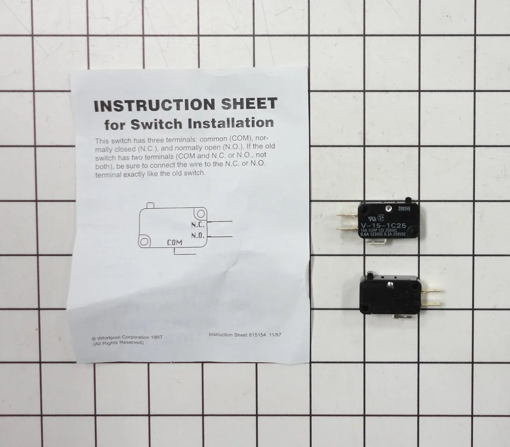 Whirlpool Microwave Door Switch Kit 15A 4392027