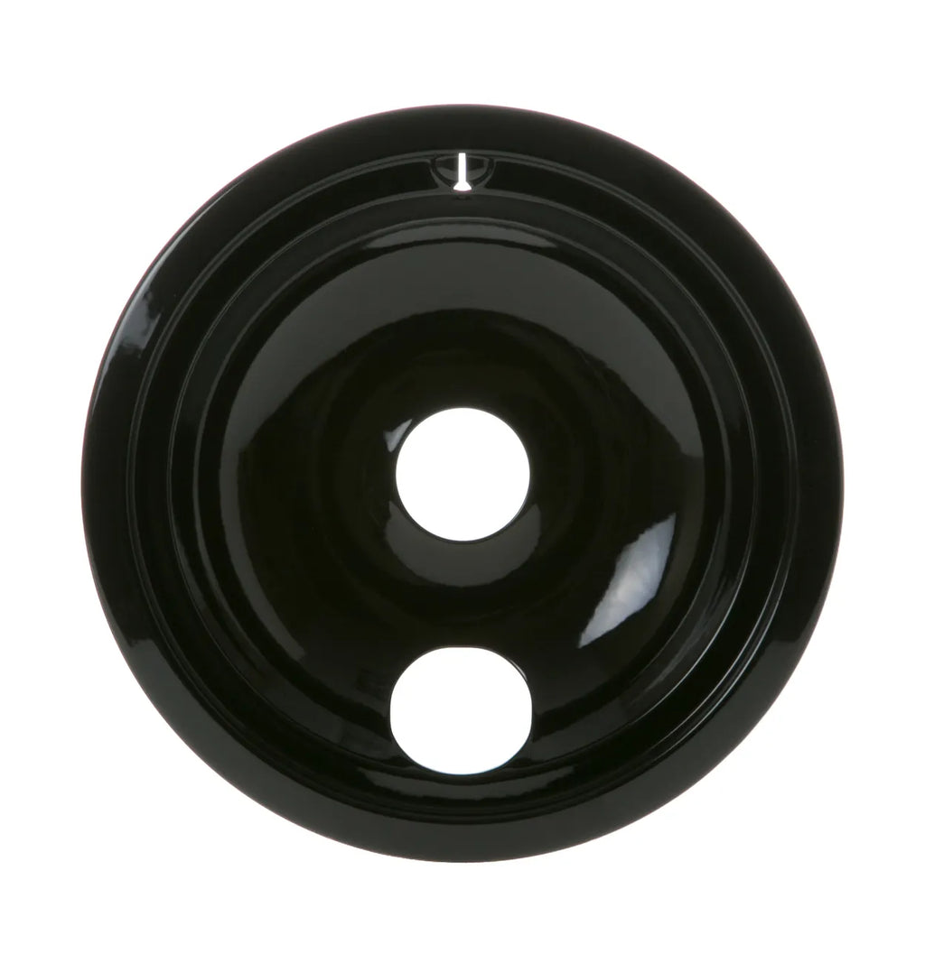 GE Range 8 in. Black Porcelain Burner Drip Bowl WB31T10015