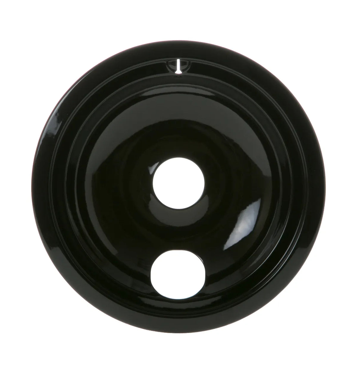 GE Range 8 in. Black Porcelain Burner Drip Bowl WB31T10015