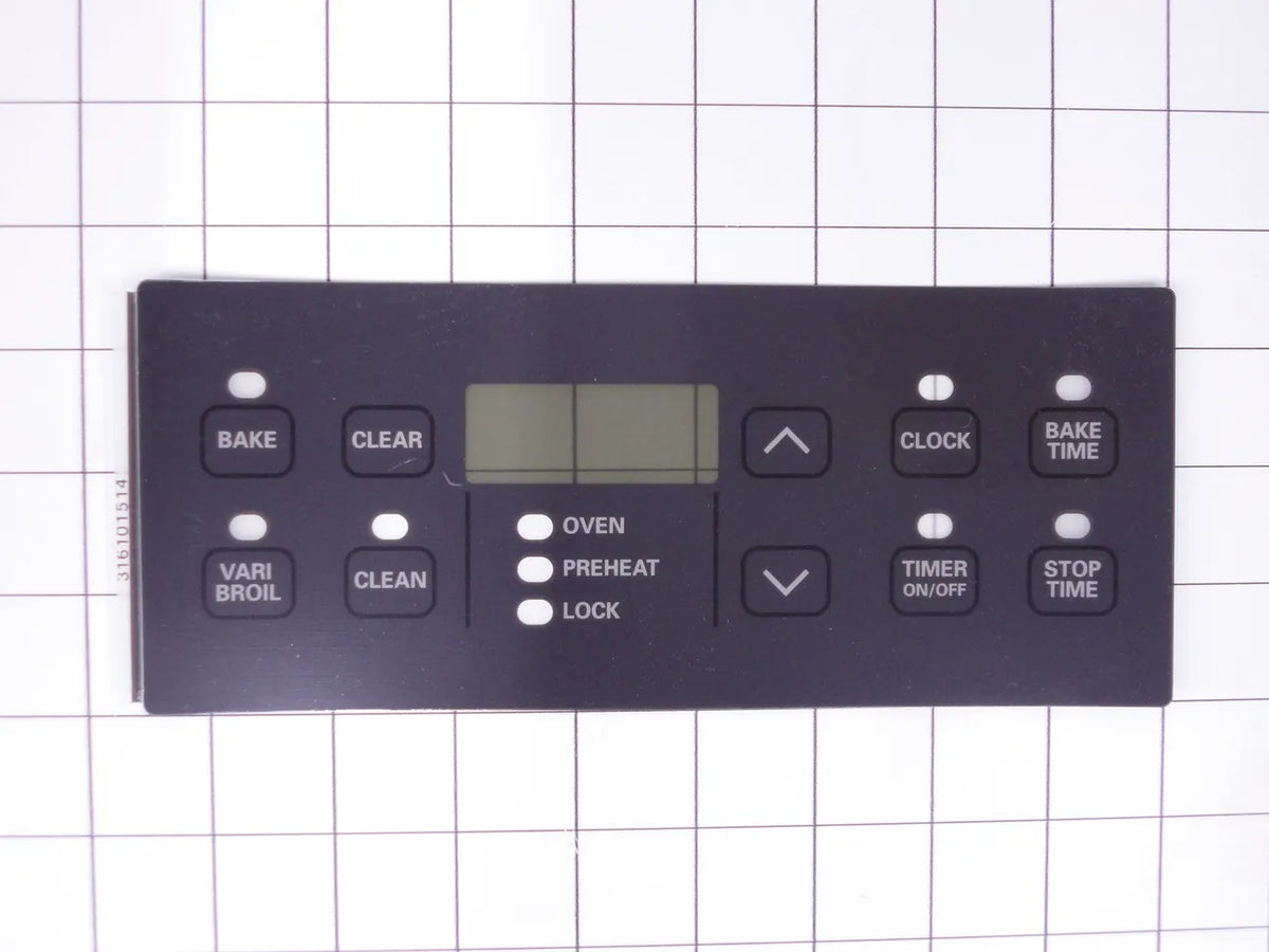 Frigidaire Range Clock Overlay, Black 316101514