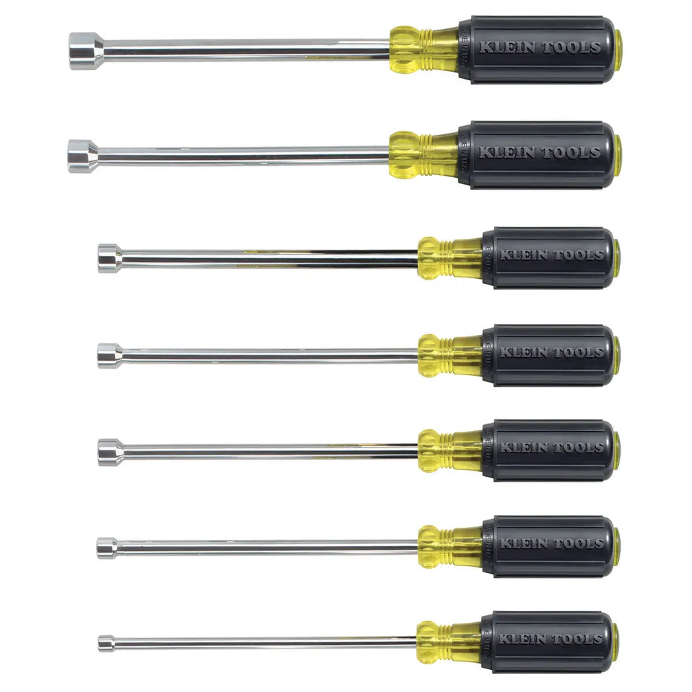 Klein Tools Nut Driver Set, 6" Hollow Shafts, 7-Piece 647