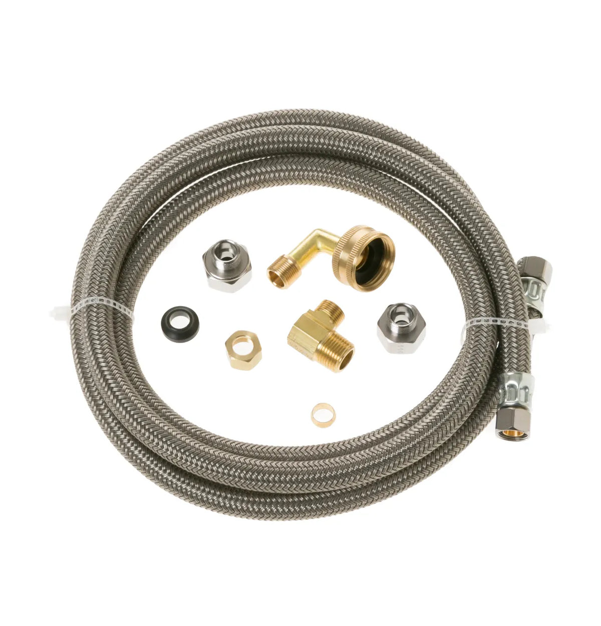 GE Dishwasher Braided Connector Kit with Fittings 6 Ft WX28X326