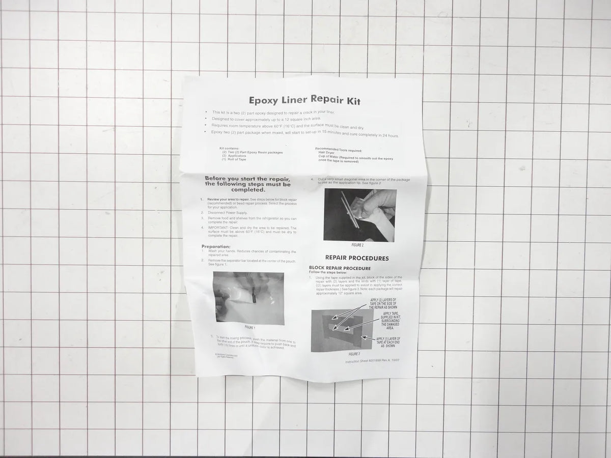 Whirlpool Epoxy Liner Repair Kit 8201700