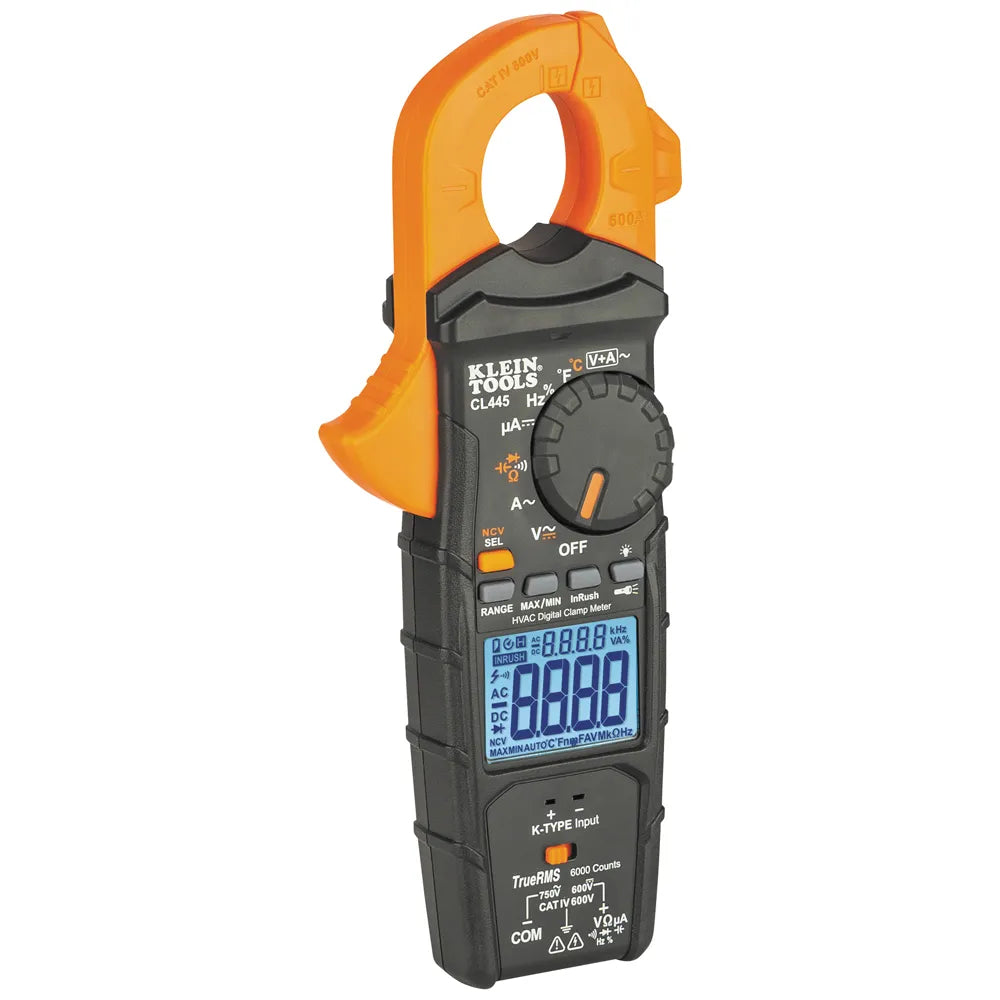 Klein Tools HVAC Clamp Meter, 600A TRMS CL445