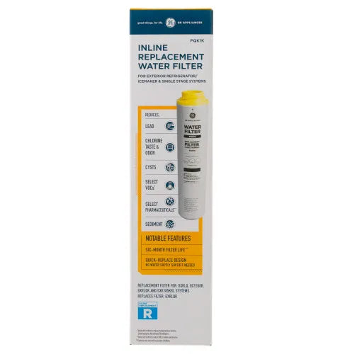GE Undersink and Inline Replacement Water Filter FQK1K