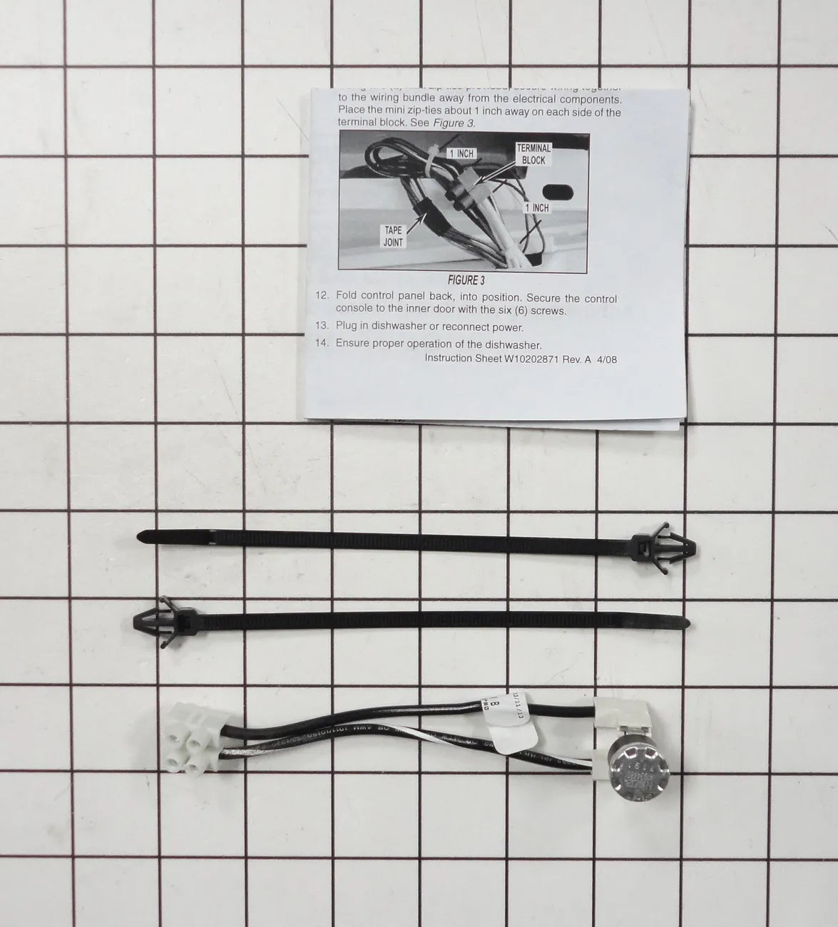 Whirlpool Dishwasher Bi-Metal Thermal Fuse Kit W10258275