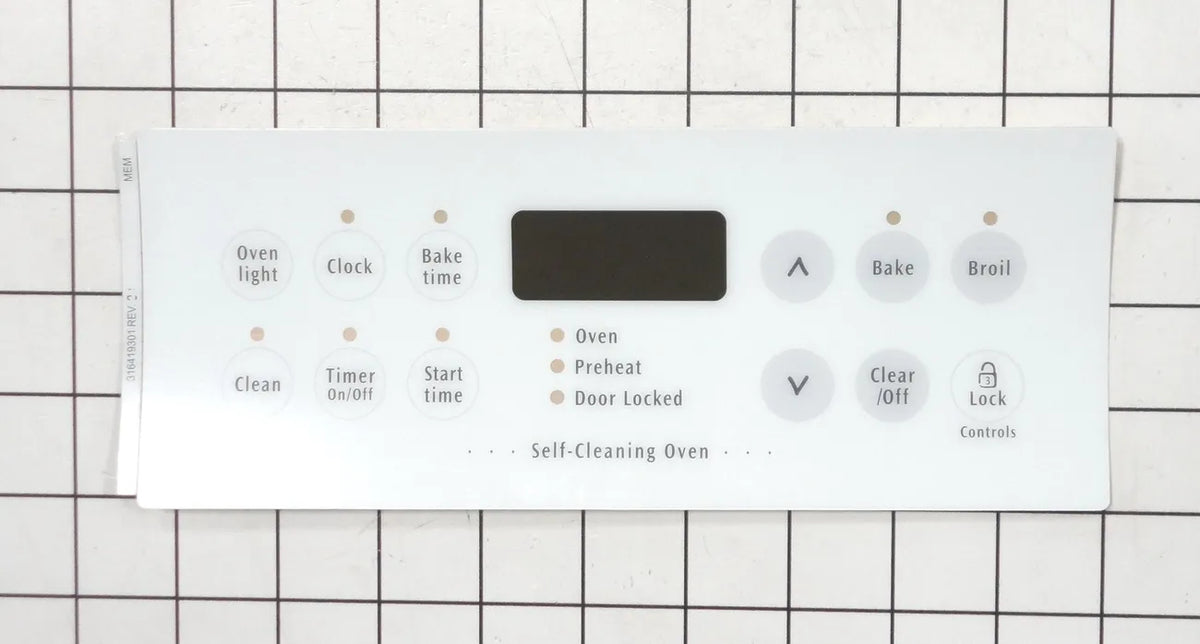 Frigidaire Range Touchpad Overlay, White 316419338