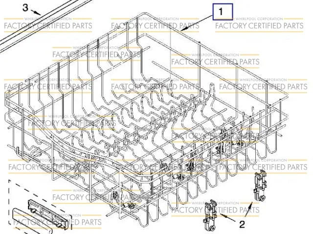 KitchenAid Dishwasher Upper Dishrack Kit 8193944