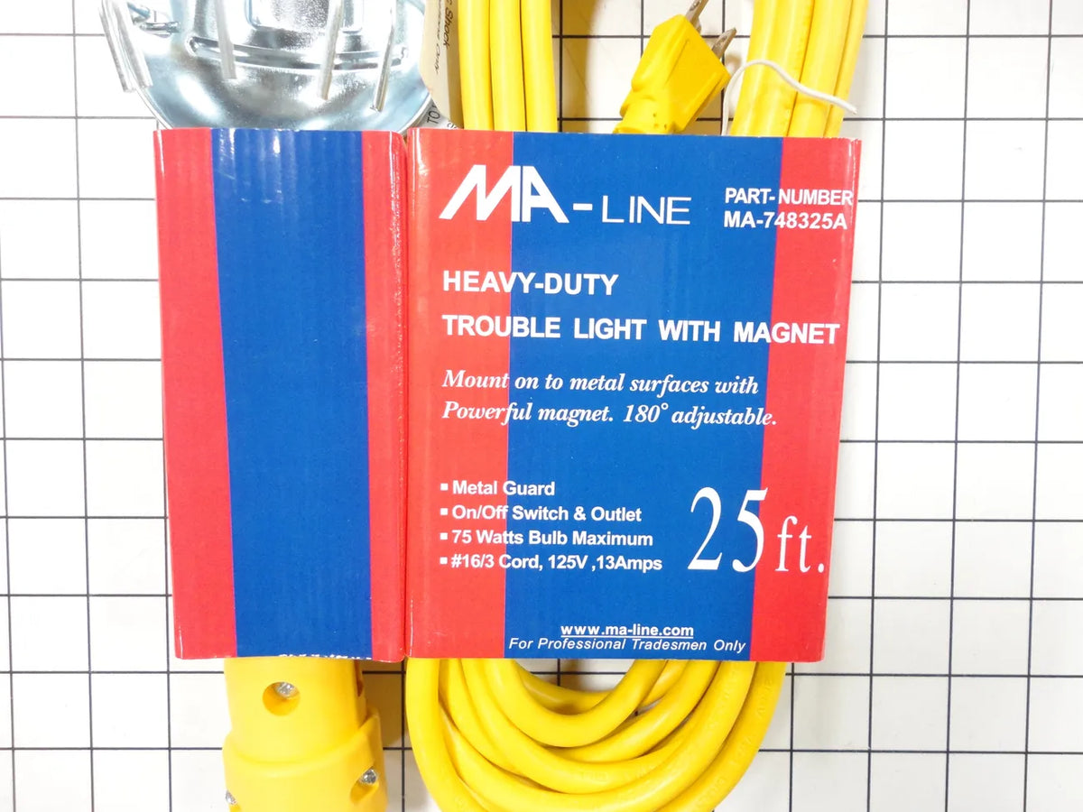 Monti & Associates Magnetic Adjustable Work Light with 25 Ft. Cord MA-748325A
