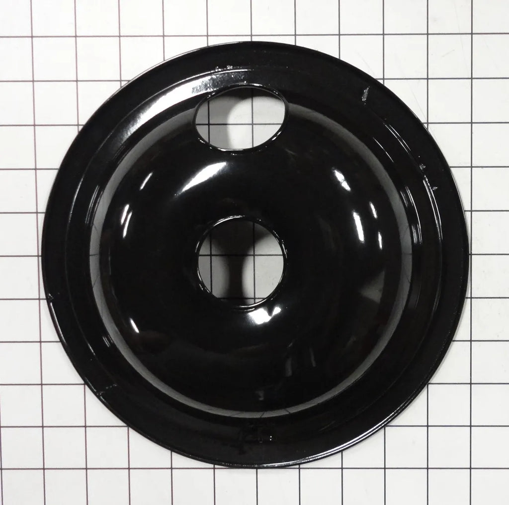 GE Range 8 in. Black Porcelain Burner Drip Bowl WB31T10015