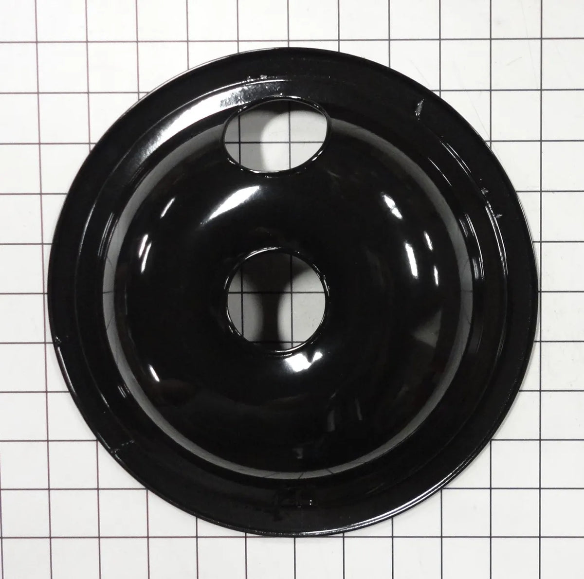 GE Range 8 in. Black Porcelain Burner Drip Bowl WB31T10015