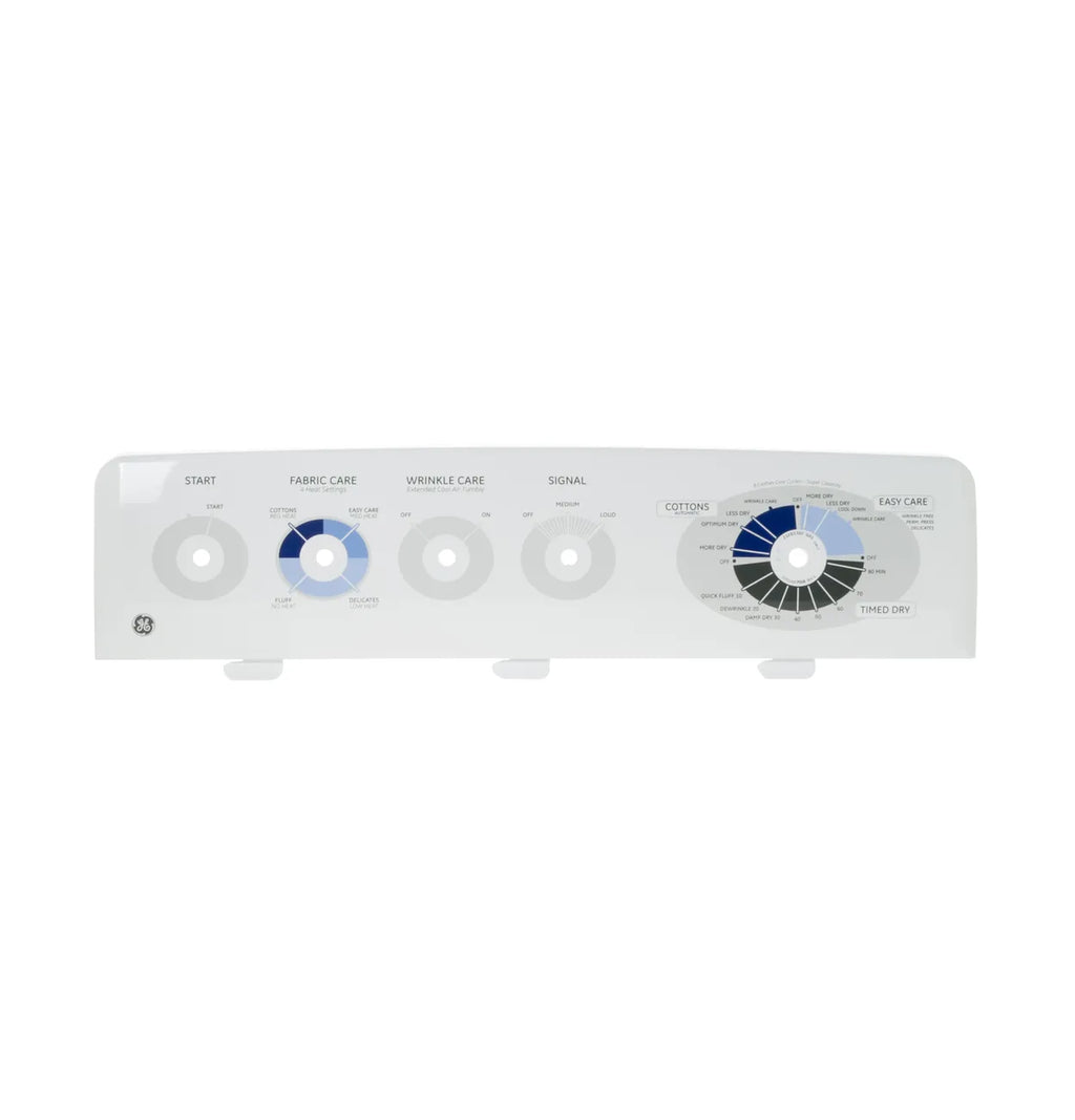 GE Dryer Control Panel Backsplash Assembly WE19M1485