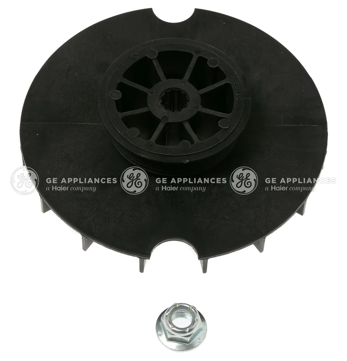 GE Washer Motor Pulley and Nut 1/3 HP WH03X32218