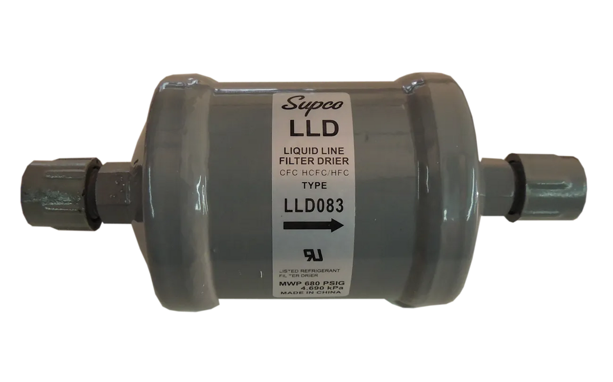 Supco Liquid Line Filter Drier 3/8" SAE Flare 8 Cu. In. LLD083