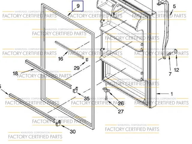 Whirlpool Refrigerator Door Gasket WP2319265T