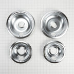 Whirlpool Range Chrome Drip Bowl Set of 4 W10278125