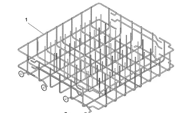 Frigidaire Dishwasher Lower Dishrack Assembly 5304535379