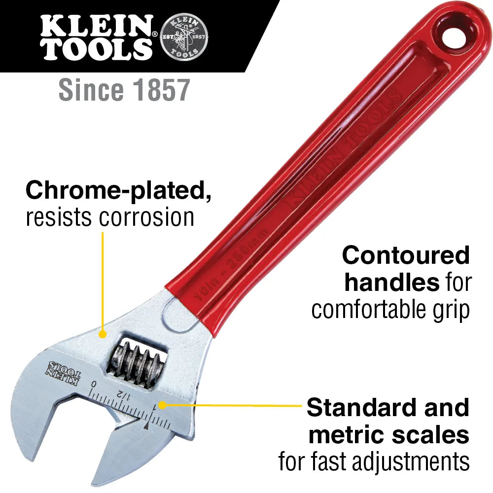 Klein Tools 10 In Extra Capacity Adjustable Wrench D507-10