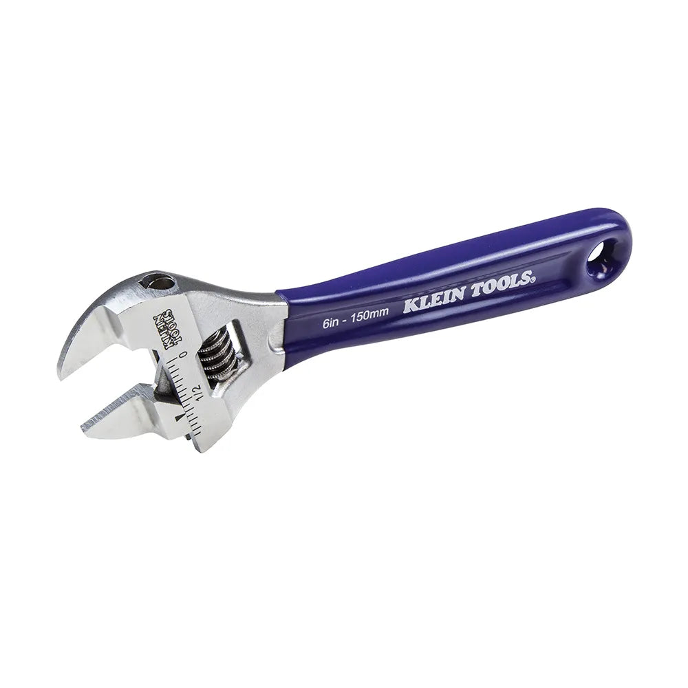 Klein Tools Slim-Jaw Adjustable Wrench, 6 In D86934
