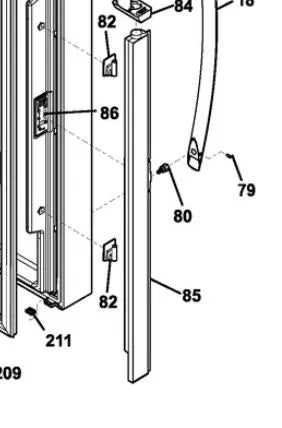 Frigidaire Refrigerator Mullion Door Divider 242036308