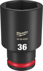 Milwaukee Shockwave Impact Duty 1/2" Drive 36mm Deep 6-Point Socket 49-66-6297