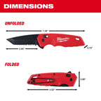 Milwaukee Fastback Spring Assisted Serrated Folding Knife 48-22-1530