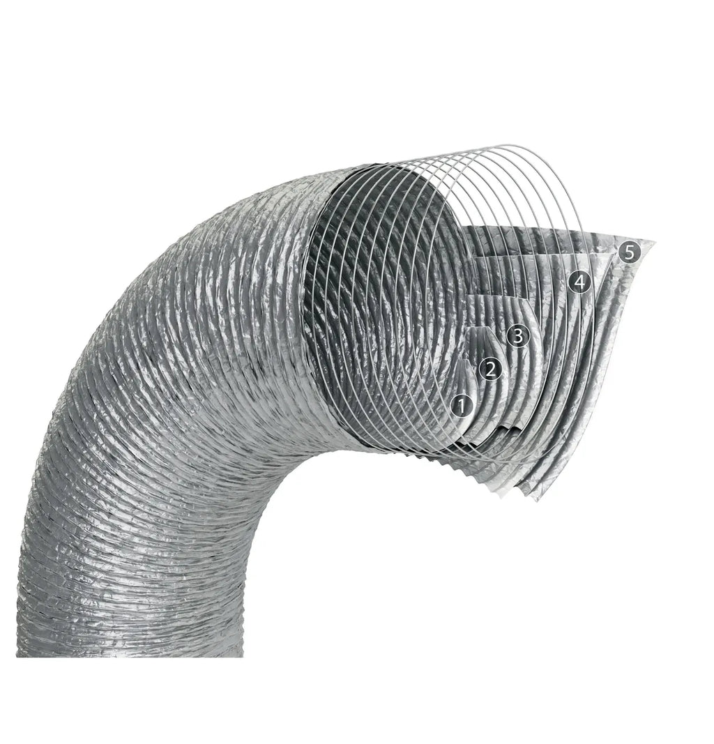 GE Flexible Metal Dryer Transition Duct, 4 In. x 8 Ft. PM08X10085