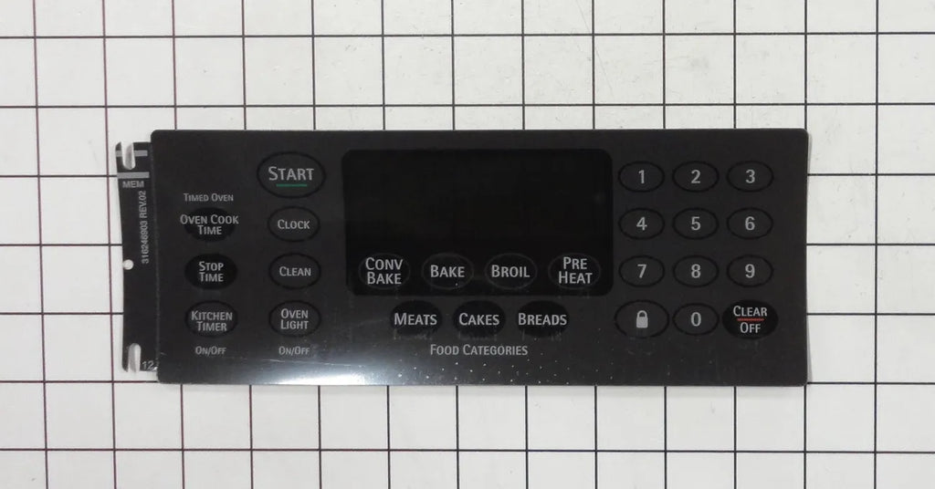 Frigidaire Range Control Overlay, Black 316246903