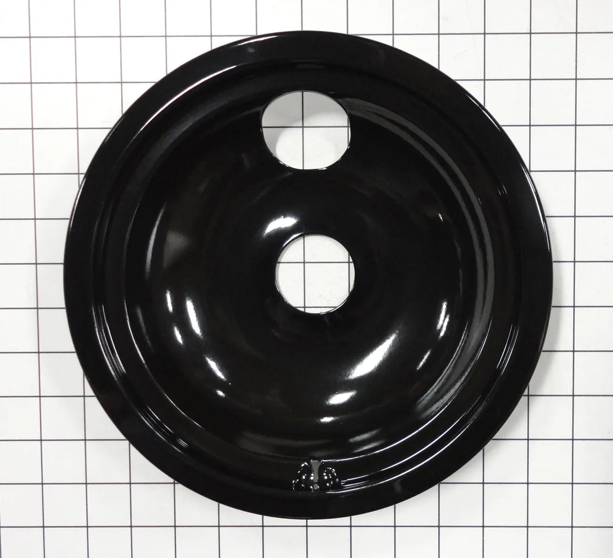 GE Range 8 in. Black Porcelain Burner Drip Bowl WB31T10015