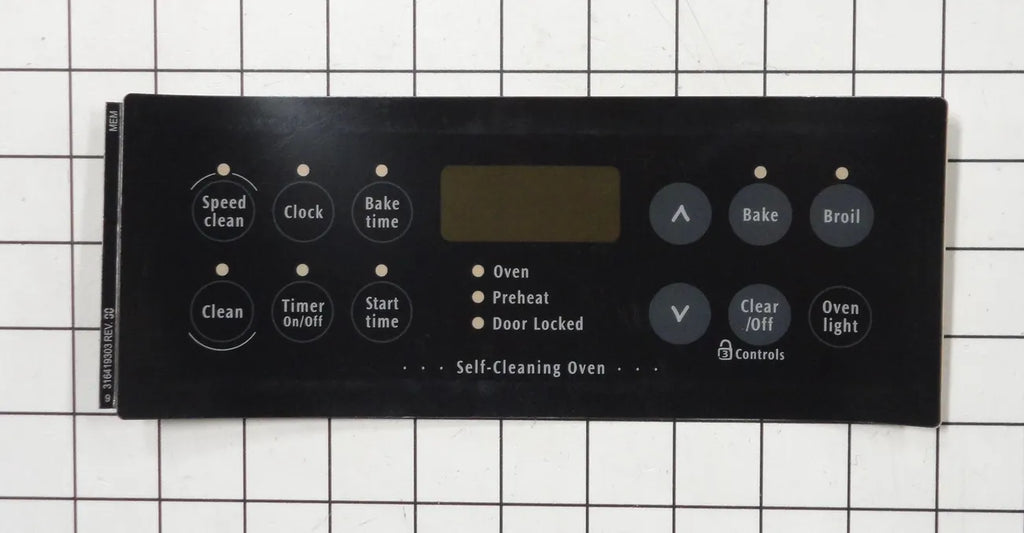 Frigidaire Range Control Overlay, Black 316419303