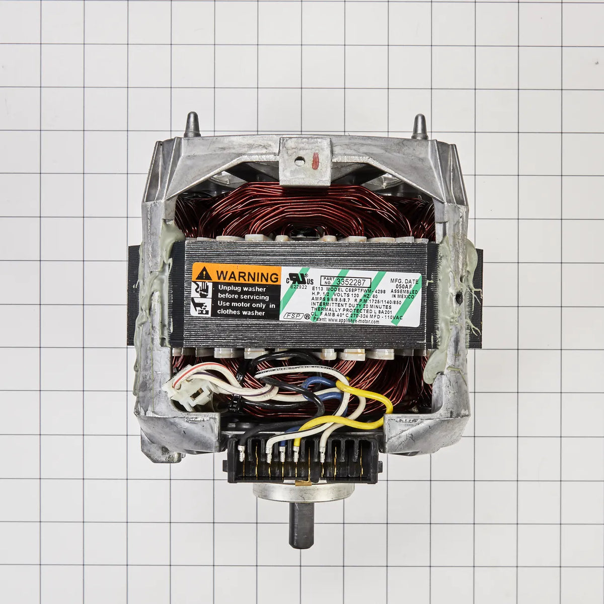 Whirlpool Washer Direct Drive Motor 3-Speed 1/2 HP WP3352287