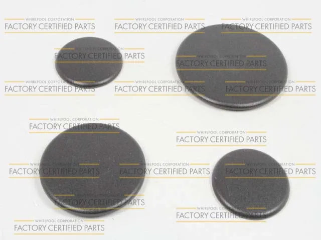 Whirlpool Range Surface Burner Cap Kit, Black WPW10299236