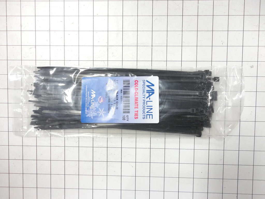 Monti & Associates Cold Climate Cable Ties 11 Inch Black 100-Pack MA-CCT11