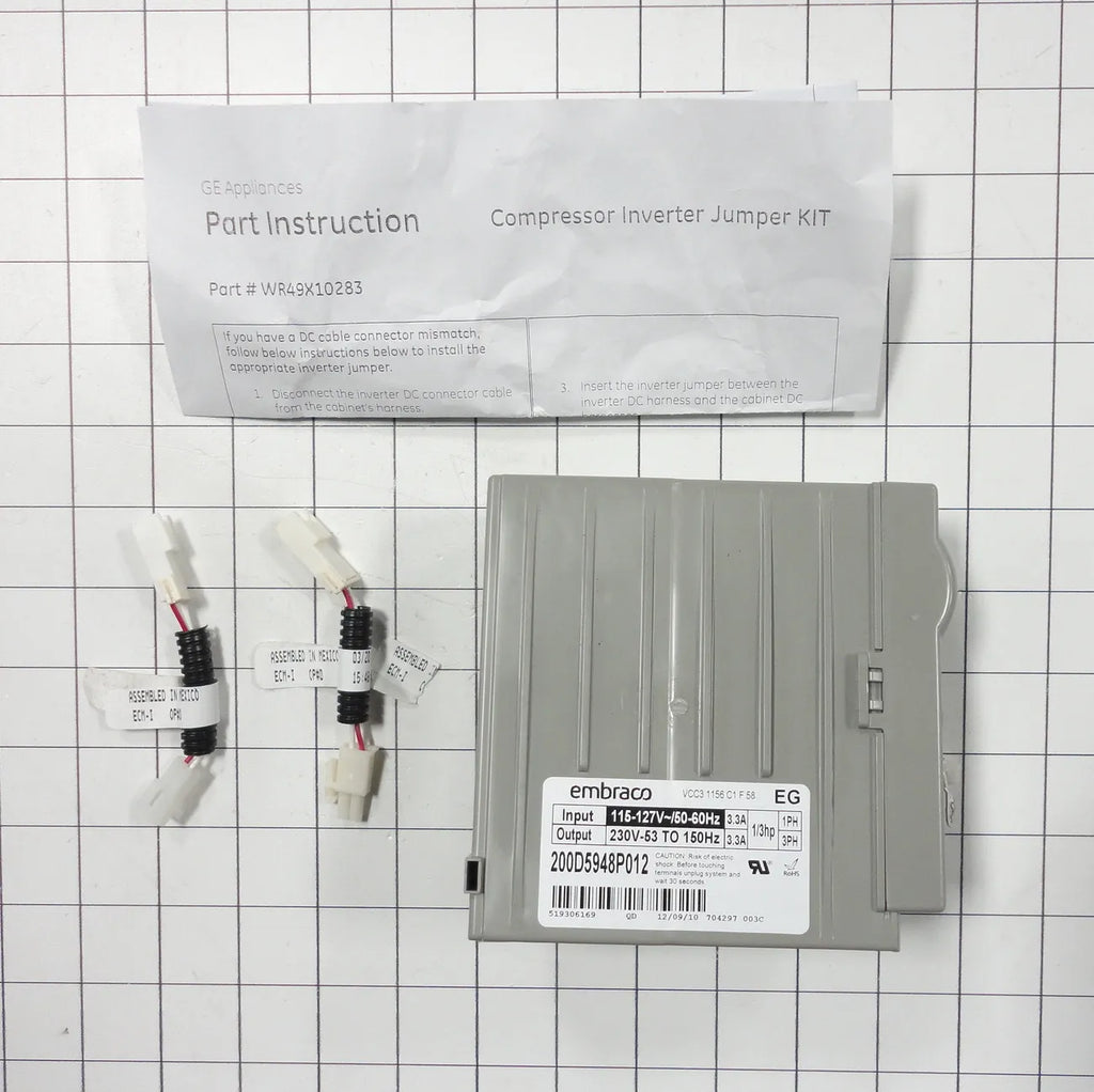GE Refrigerator Compressor Inverter Control Board Kit WR49X10283