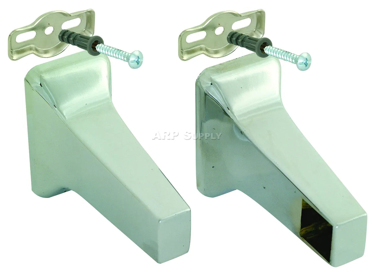 EZ-Flo Chrome Concealed Screw Towel Bar Brackets 3/4" 1 Pair 15155