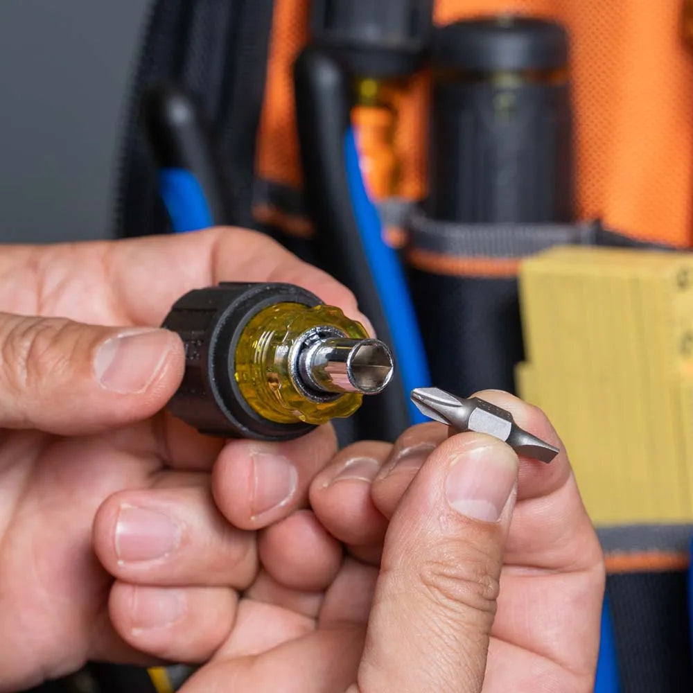 Klein Tools 6-in-1 Stubby Multi-Bit Screwdriver / Nut Driver 32561