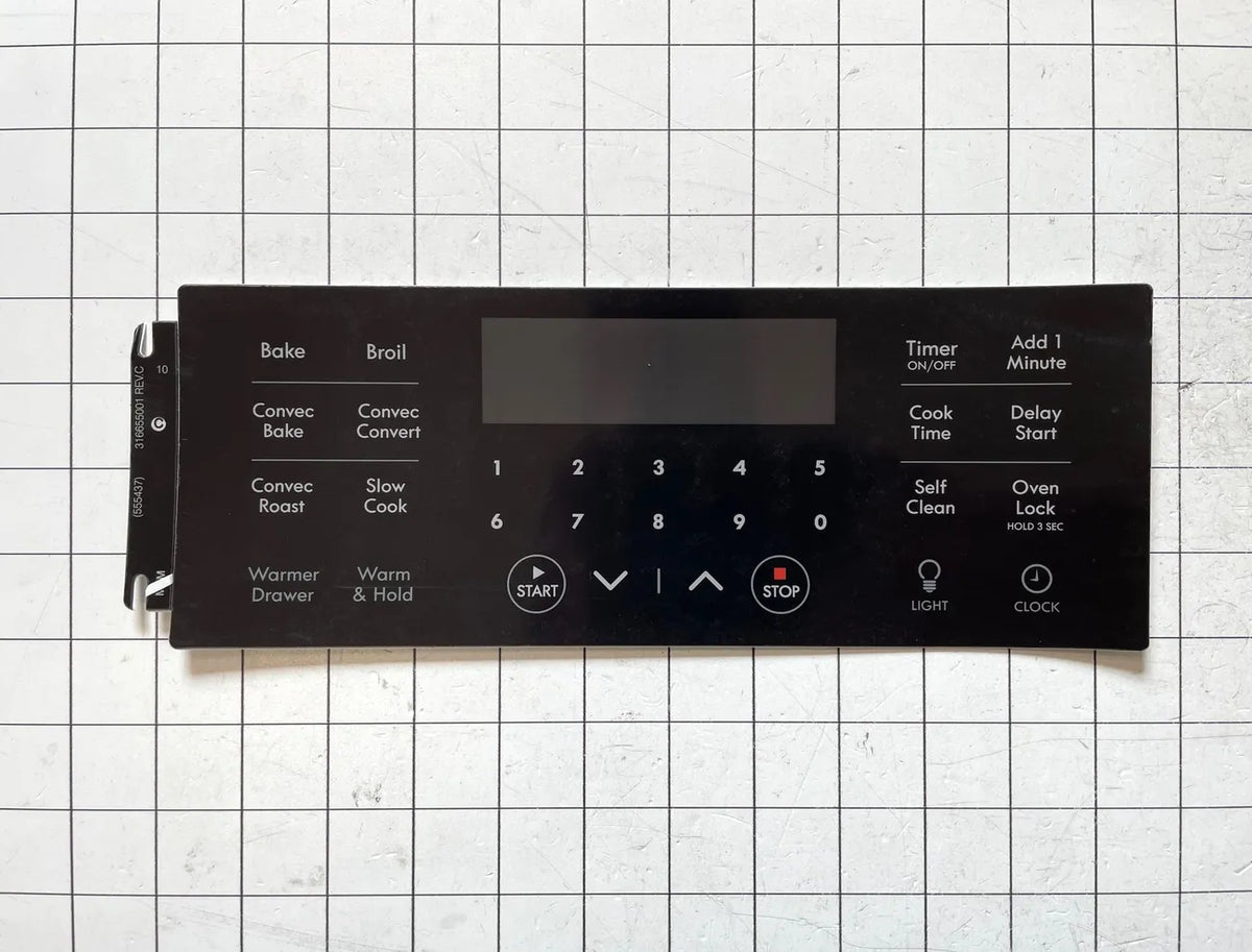 Frigidaire Range Control Panel Overlay 316655001