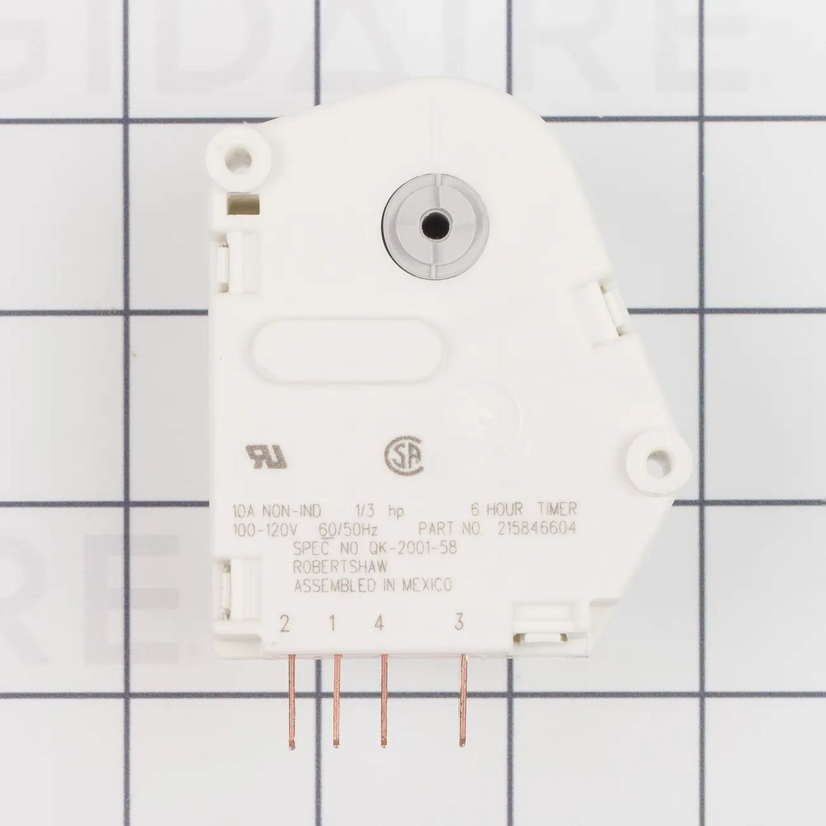 Frigidaire Refrigerator Defrost Timer, 6 Hour 21 Minute 215846604