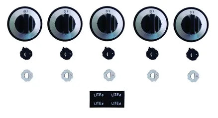 ERP (Exact Replacement Parts) Universal Gas Range Knob Kit 5 Knobs RK203